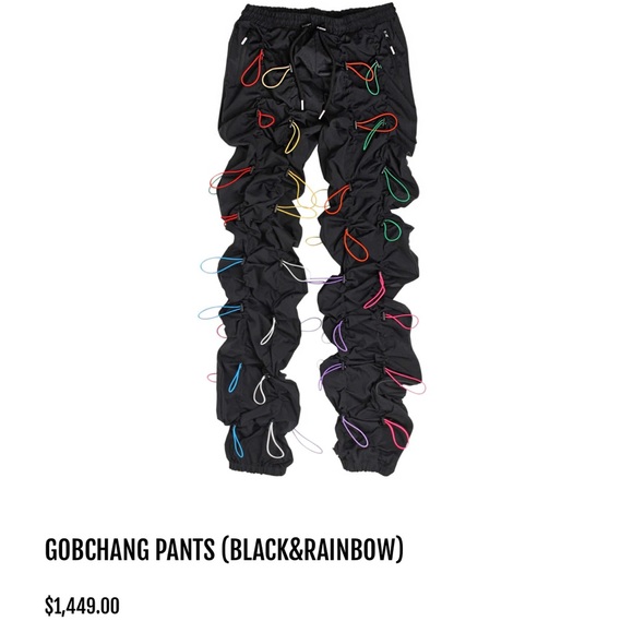 Korean streetwear black joggers - Picture 3 of 5